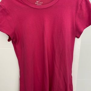 Nike Dri Fit pink short sleeve shirt